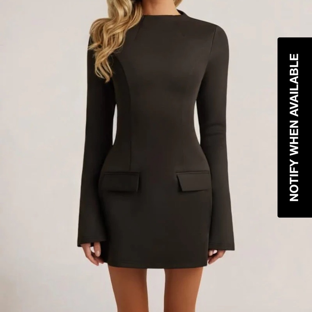 Heiress Beverly Hills Long Sleeve Dress in Black
